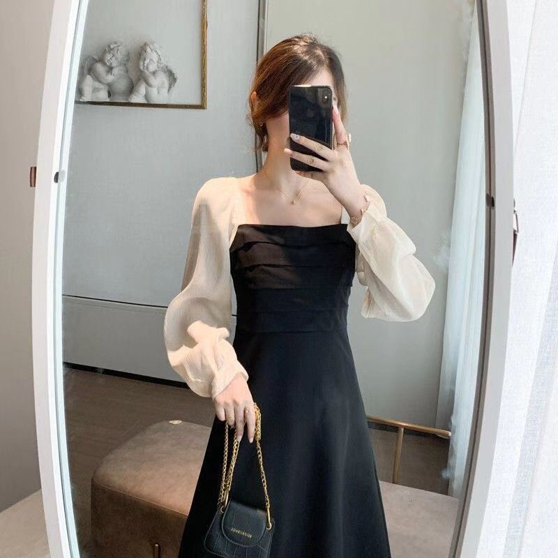 Dress2021New High-End Temperament Skirt Women's Long Sleeve Gentle Look Fairer Slimming Little Fairy Skirt Fashion | BigBuy360 - bigbuy360.vn
