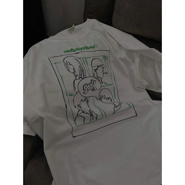 Áo thun SADBOIZVIBES 500K anniversary pink/white SADBOIZAINTCRY