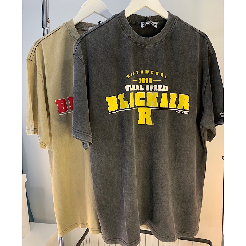 Áo phông denim wash Blackair R chính hãng hai màu hot form rộng unisex nam nữ