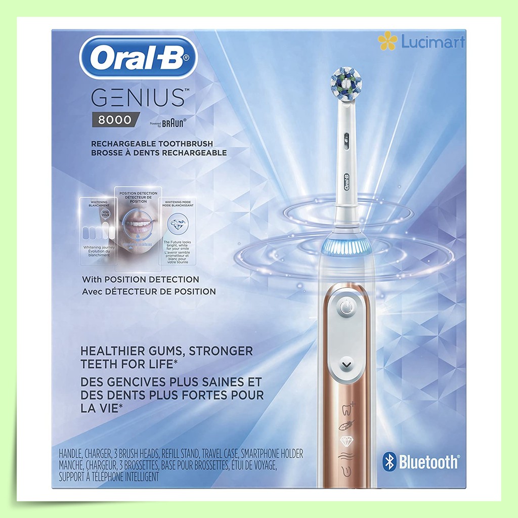 Bàn chải điện Oral-B Genius 8000 Gold [Hàng Đức]