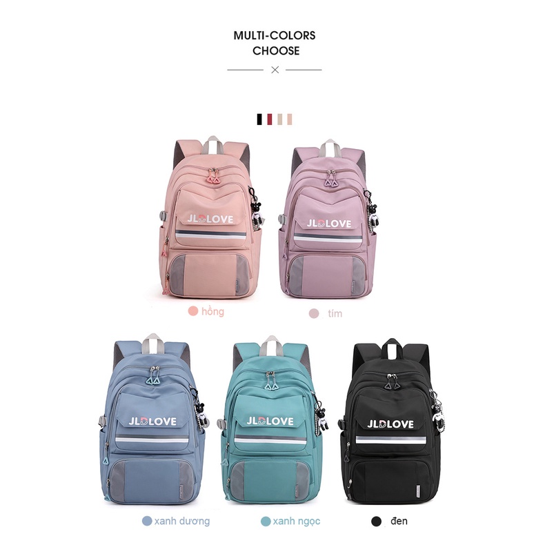 Balo đi học nam nữ thời trang ulzzang trẻ trung dễ thương chất liệu vải cao cấp chống nước giá rẻ 9397