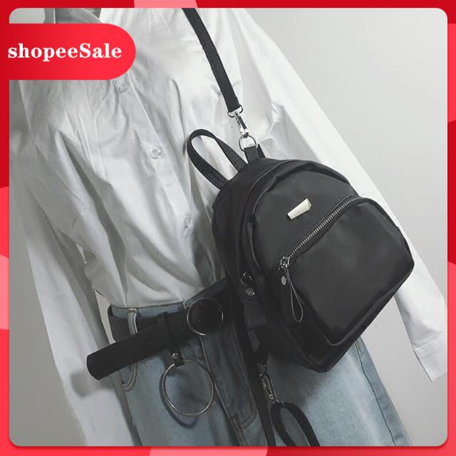 BLN5 HÀNG CÓ SẴN BALO ĐEN TRƠN CHỐNG NƯỚC CHO NỮ SIZE NHỎ BALO ĐI LÀM HOẶC ĐI CHƠI BALO THỜI TRANG