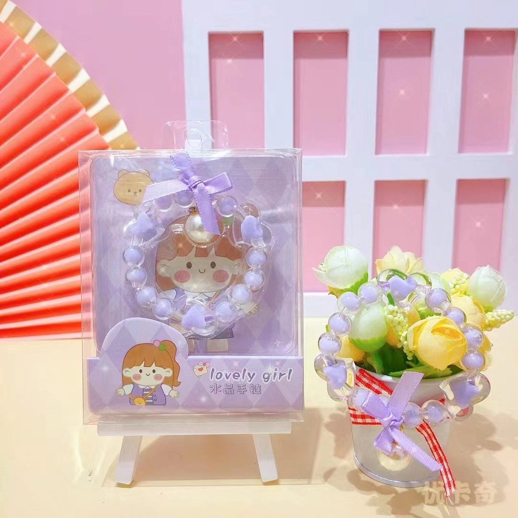 Vòng Tay Chuỗi Hạt Pha Lê Sương Mù Ngôi Sao Dew Hoạt Hình Dễ Phối Đồ Giá Trị Cao Cấp