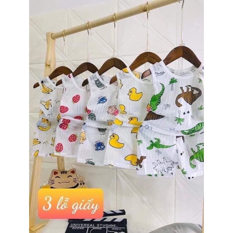 combo 5 cộc và 5 balo coton giấy