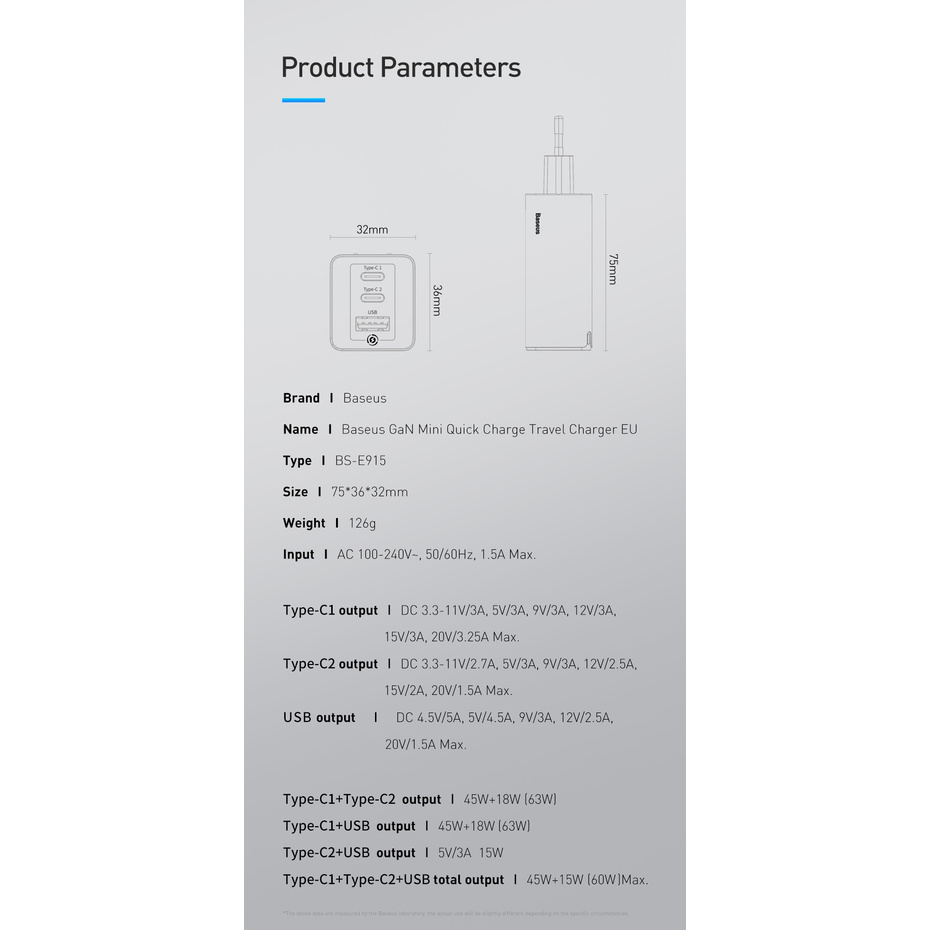 Bộ Sạc Nhanh Baseus GaN 65W USB 4.0 3.0 PD USB-C Type C cho iPhone 12 Pro Max Macbook