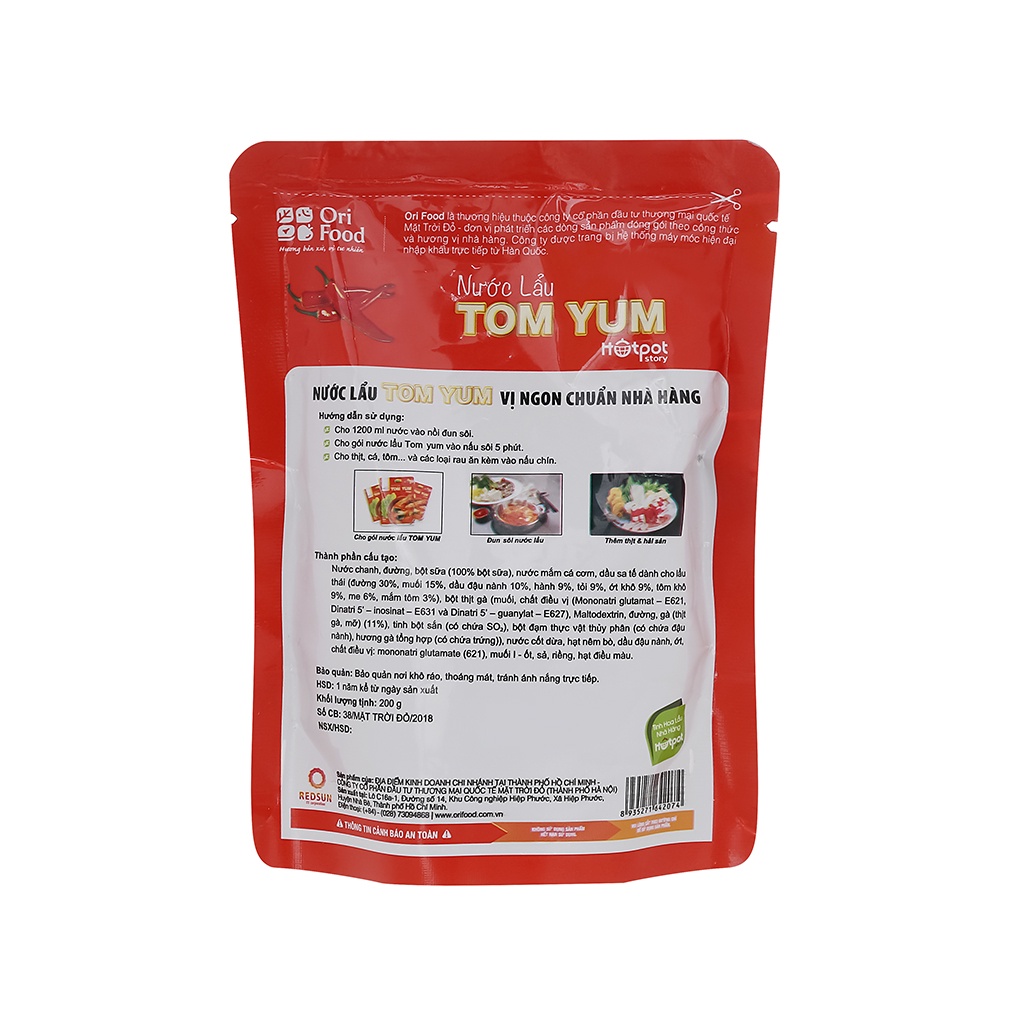 Nước lẩu Thái Tomyum Orifood thơm ngon tiện lợi gói 200gr {Chế Biến Nhanh Dễ Bảo Quản} | BigBuy360 - bigbuy360.vn