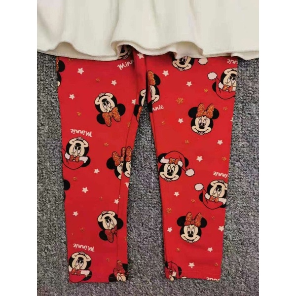 Bộ nỉ bông bé gái Primark Minnie trắng đỏ 0-3Y