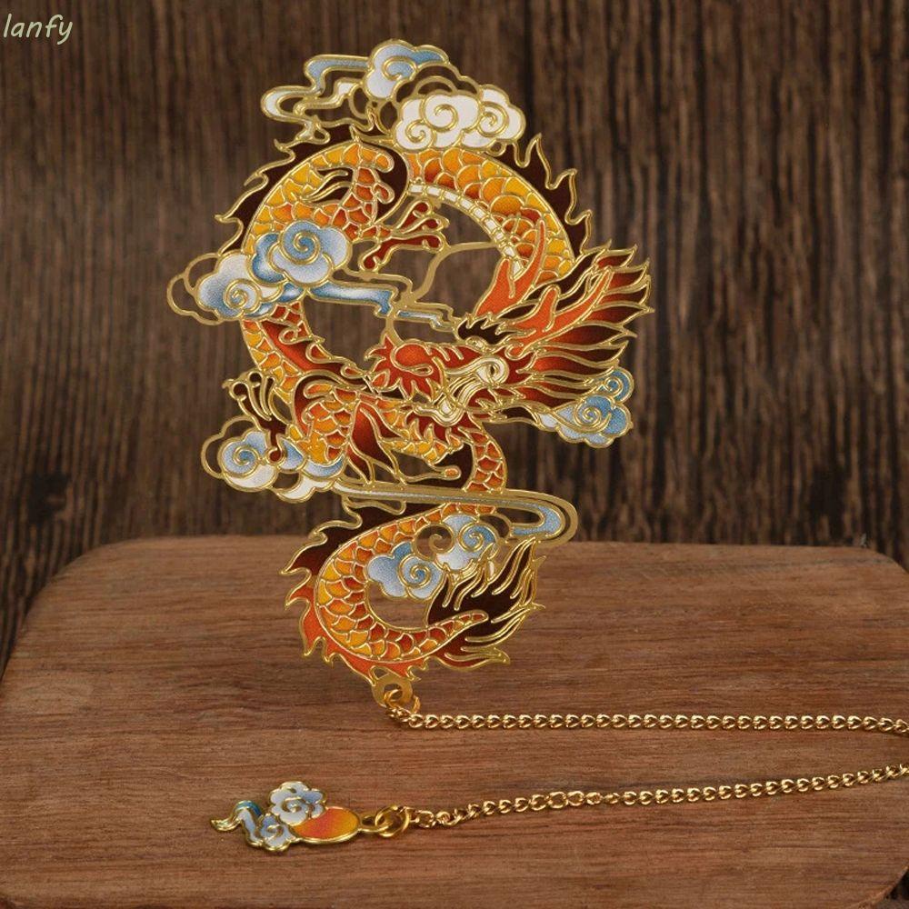 Dấu trang sách kim loại hình động vật phong cách Trung Hoa cổ điển độc đáo
