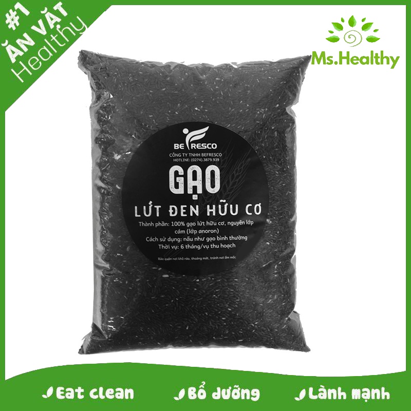 Gạo Lứt Đen Dẻo Điện Biên 1kg - Loại 1 Thơm Ngon