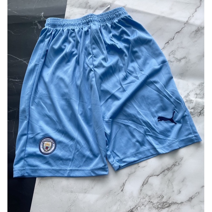 Set Bộ quần áo thể thao bóng đá nam nữ Mc manchestercity sân nhà vải gai mịn áo xanh quần xanh mùa giải 2022 2023