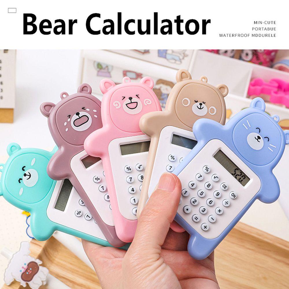 LAKAMIER 1 Máy Tính Tích Hợp Pin Nút Bấm Hình Gấu Mới