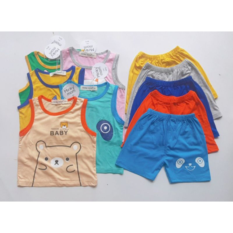 bộ ba lỗ hình thú cotton lạnh mẫu mới cho be