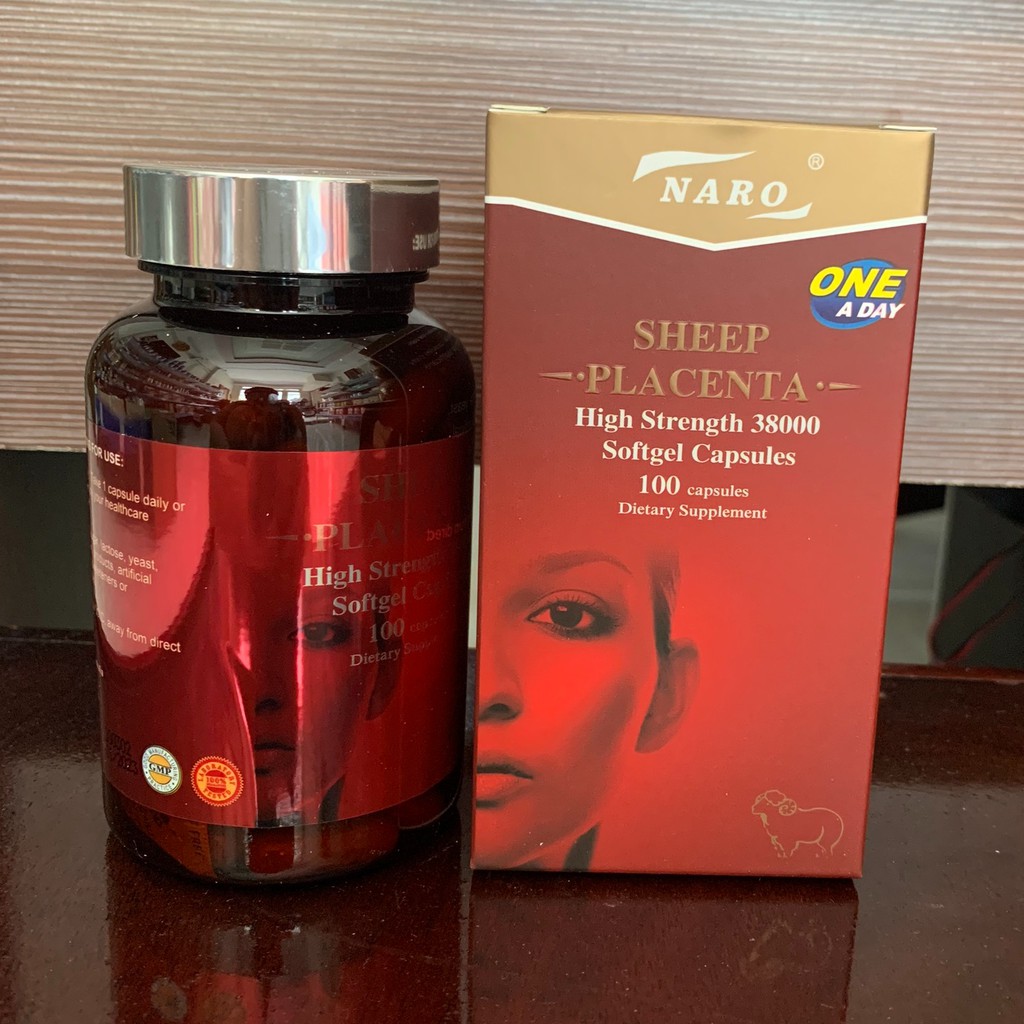 Viên uống nhau thai cừu naro 38000 one a day sheep placenta 100 viên của úc