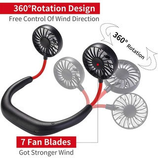 Quạt Mini Đeo Cổ 3 Tốc Độ Tiện Dụng