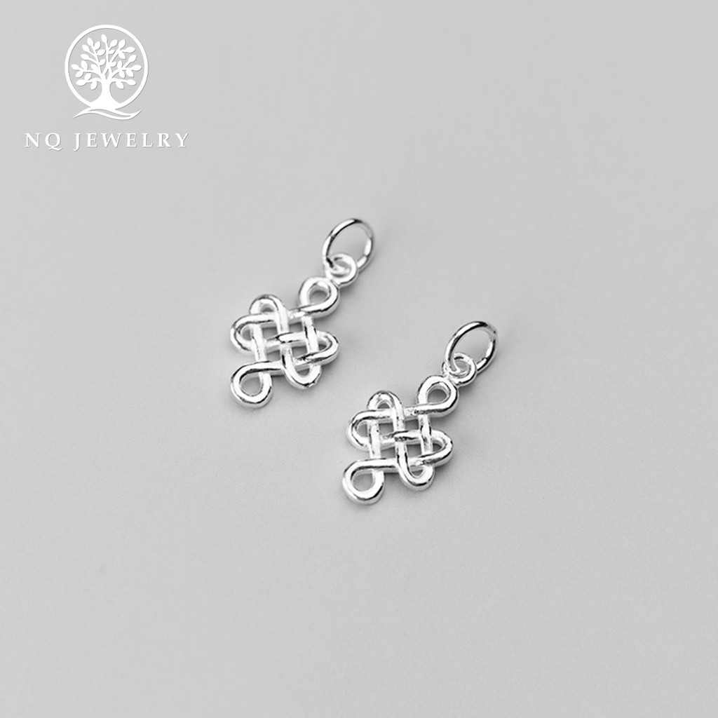 Charm bạc kết đồng tâm treo - NQ Jewelry