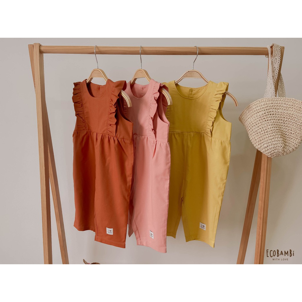 [Best Seller Restock] Jumpsuit linen bé gái Ecobambi