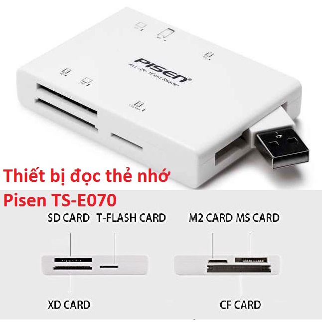 Thiêt bị đọc thẻ nhớ Pisen TS-E070