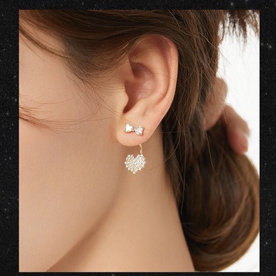 Khuyên Tai Hình Trái Tim/Nơ Phong Cách Hàn Quốc Thời Trang Mới 2022 Dành Cho Bạn Nữ