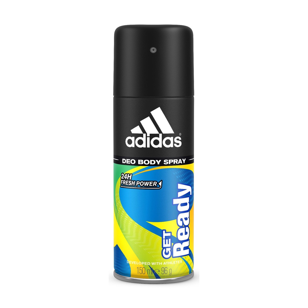 [Hàng nhập khẩu chính hãng] Xịt Khử Mùi Toàn Thân Nam Adidas Ngăn Mồ Hôi Get Ready 150ml