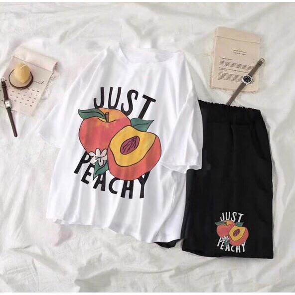 [ Free size ] Set áo thun tay lỡ + quần short cho nam và nữ in hình cực xinh - có kèm video quay tại shop | BigBuy360 - bigbuy360.vn