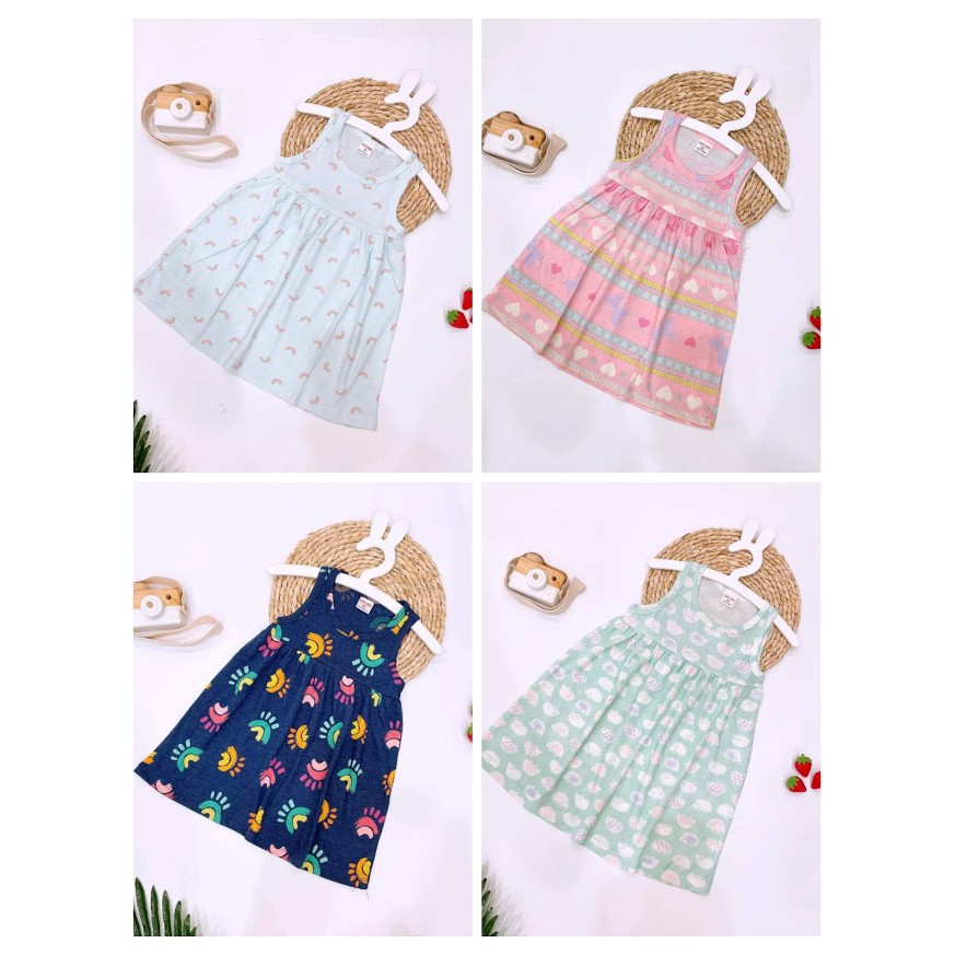 ✓ 9_22kg✓ XẢ KHO 39K Váy cotton xuất dư ba lỗ cách điệu BẢNG MÀU 3 MÃ SN003