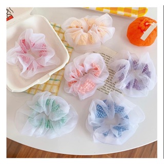 Scrunchies , dây buộc tóc , cột tóc vải , vòng tay