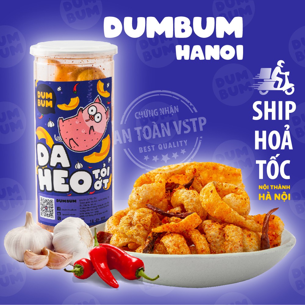Da heo tỏi ớt 150g DumBum, đồ ăn vặt Hà Nội, vừa ngon vừa rẻ