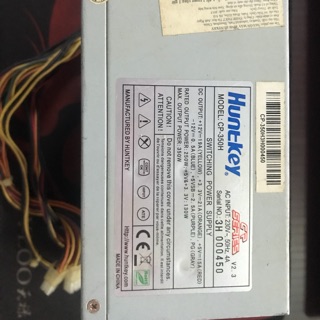 Nguồn Hunkey cst 350w fan 12 . Chính hãng