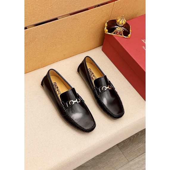 Giày lười da thật nhập khẩu thương hiệu Salvatore Ferragamo cao cấp mẫu mới lịch lãm cho nam