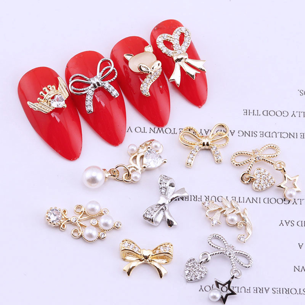 [Hàng mới về] Mặt trang sức trang trí móng tay 3D hợp thời trang