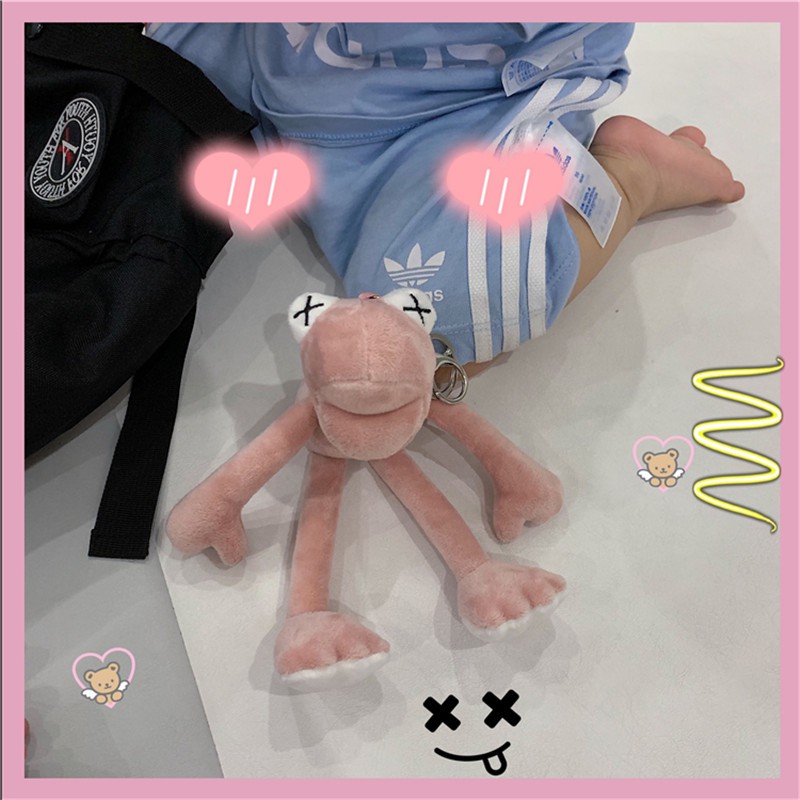 Móc Khóa Gắn Búp Bê Ếch Dễ Thương Phong Cách Hàn Quốc