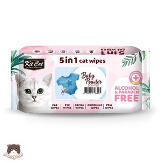 Khăn giấy ướt kháng khuẩn Kitcat 80 tờ cho mèo