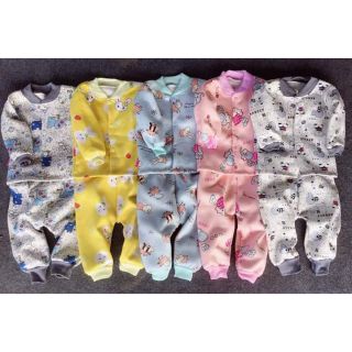 Bộ nỉ bông có cúc cho bé trai bé gái