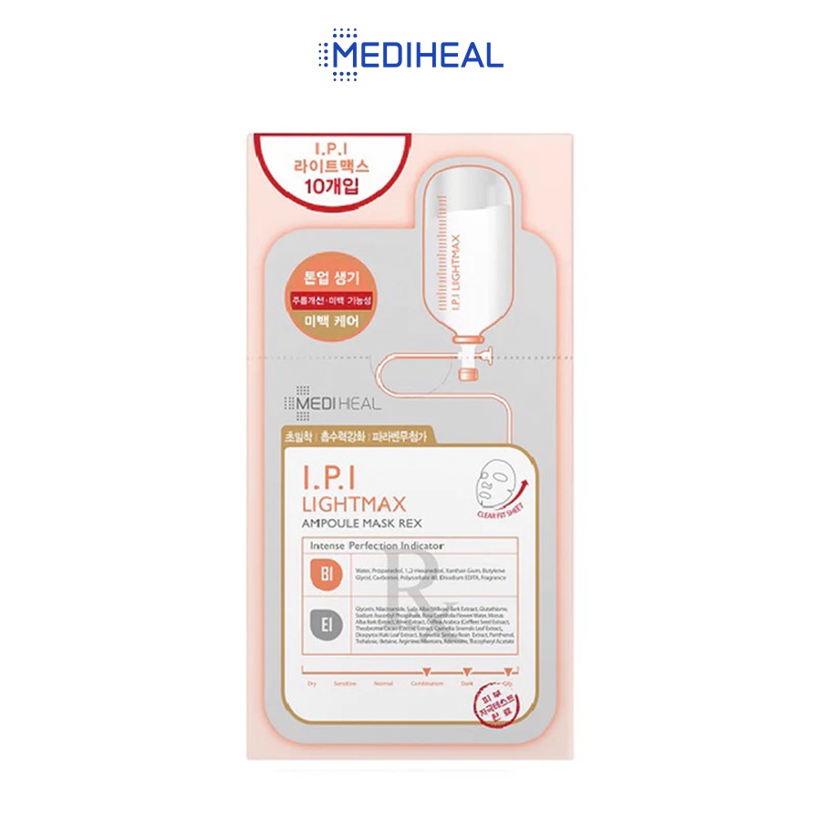 Mặt Nạ Chứa Tinh Chất I.P.I Giúp Sáng Da Mediheal I.P.I Lightmax Ampoule Mask Rex 24ml