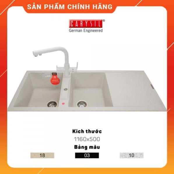 Siêu Sale Chậu rửa chén đá CARISIL JAC1, công nghệ Đức, bảo hành 05 năm