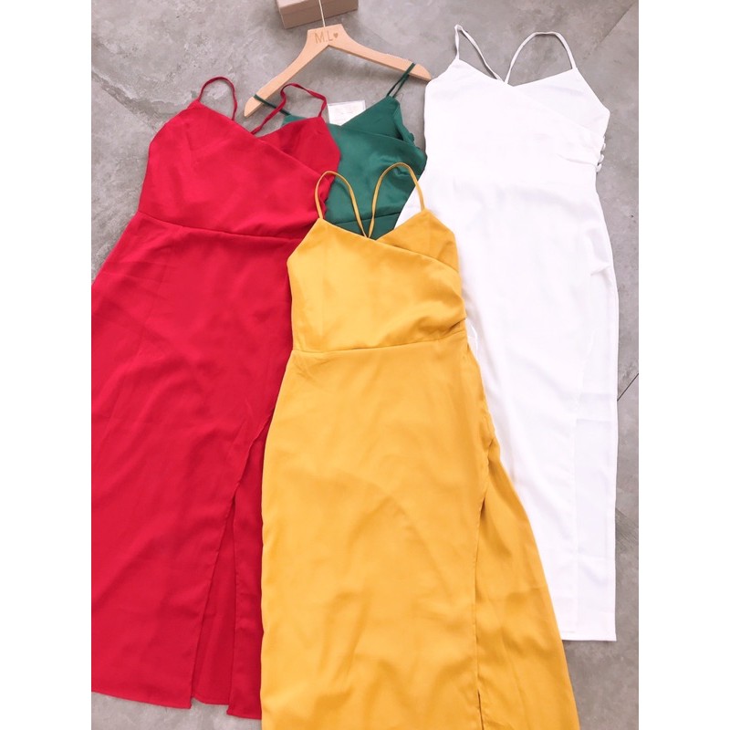 ⚡️Đầm maxi 2 dây hở lưng xẻ chân