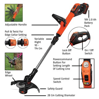 Máy cắt cỏ cầm tay 18V BlackDecker STC1820EPCF-B1