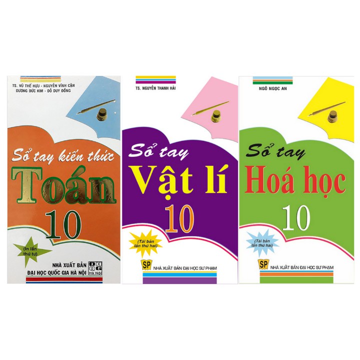 Sách - Combo Sổ Tay Toán + Vật Lý + Hóa Học Lớp 10