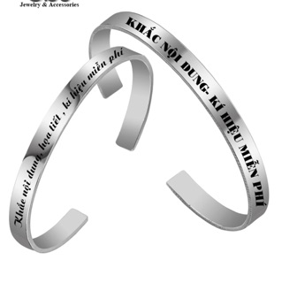 Vòng Tay Inox Cặp Khắc Tên Theo Yêu Cầu