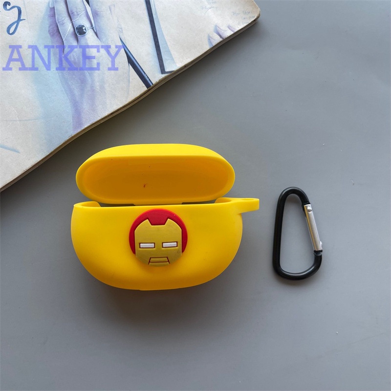 Beats Studio Buds Vỏ bảo vệ hộp sạc tai nghe Beats Studio Buds bằng silicon mềm hình spiderman iron man chống sốc chống thấm nước