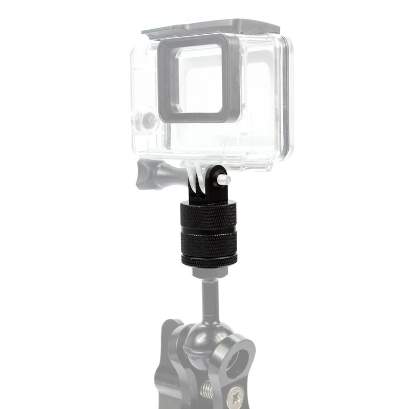 Ngàm gắn giá đỡ ba chân xoay 360 độ bằng nhôm cho GOPRO Hero 8 7 6 5 SJCAM Yi DJI Osmo