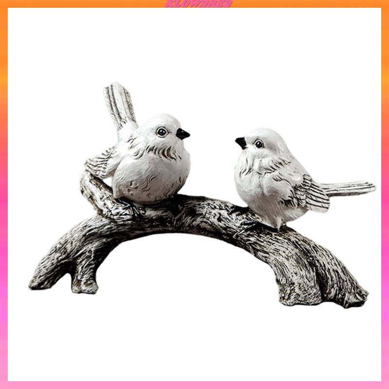 Set 2 Chú Chim Bằng Nhựa Resin Sáng Tạo Trang Trí Sân Vườn