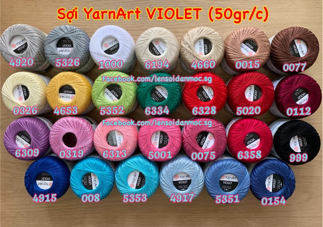 Sợi YarnArt VIOLET Thổ Nhĩ Kỳ (Bảng màu 2)