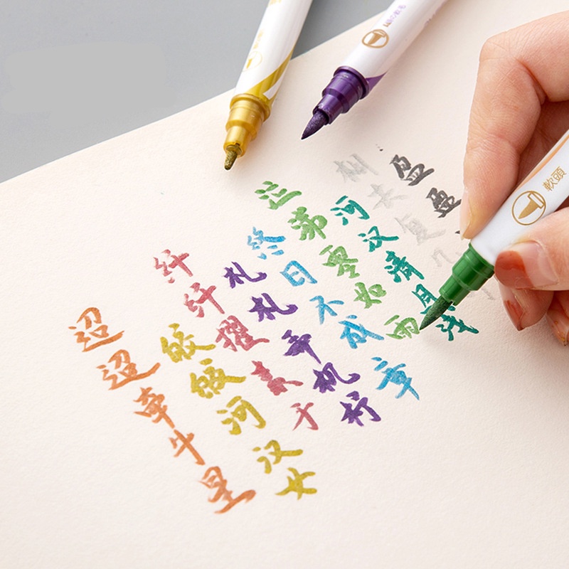 Bút Lông Màu Bút Vẽ Graffiti Hai Đầu Mềm Mại Chất Lượng Cao