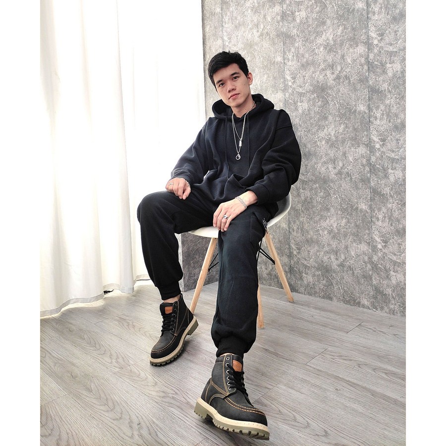 Áo hoodie đen trơn vải dày đẹp A942 Shop Thành Long chuyên quần áo nam | BigBuy360 - bigbuy360.vn