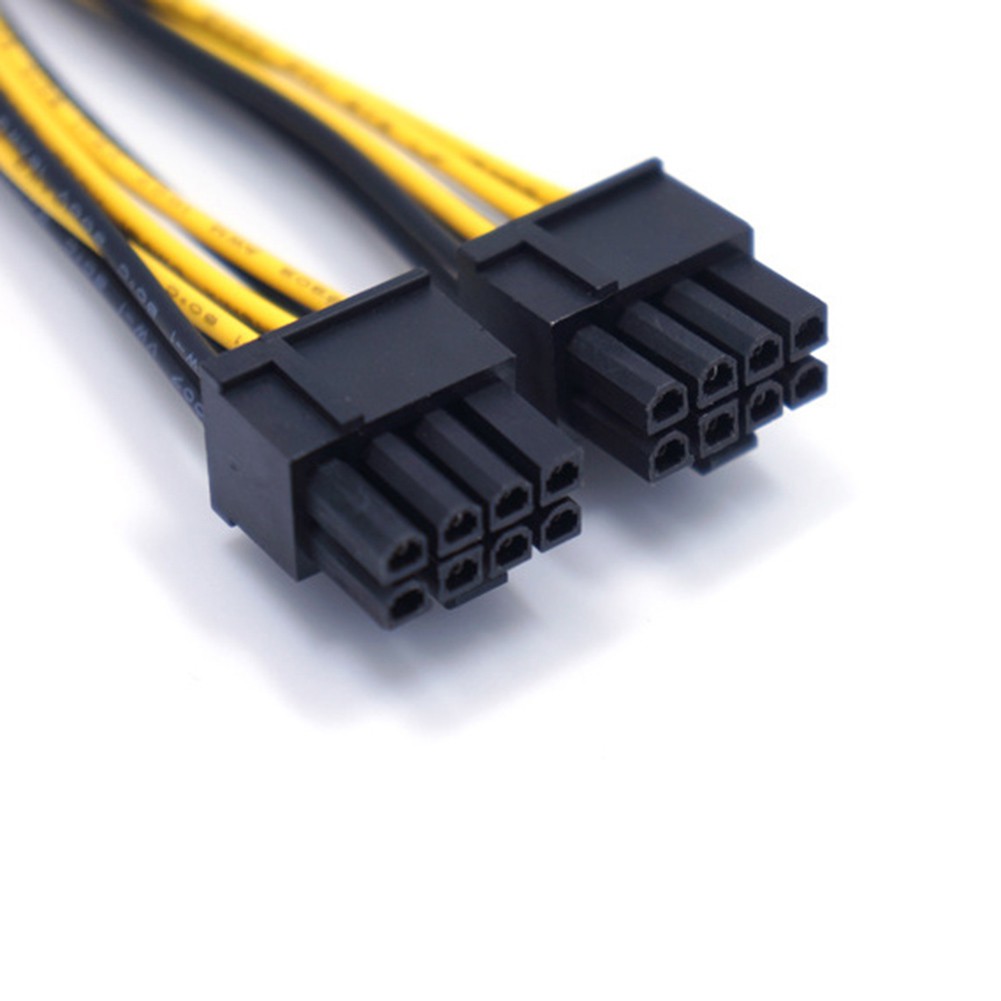 Dây Cáp Thẻ Đồ Họa Chuyển Đổi Nguồn Điện 22cm CPU 8Pin Sang Dual 6 + 2Pin