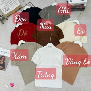 ÁO LEN CỘC TAY CỔ 3 PHÂN ĐỦ 8 MÀU
