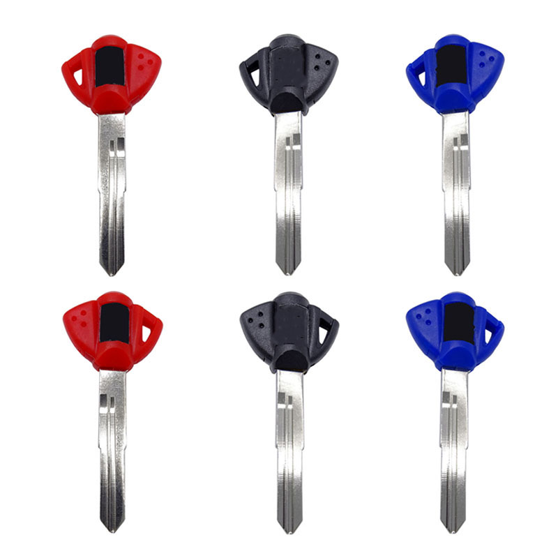 Xe Máy Trống Chìa Khóa Uncut Lưỡi Cho Suzuki GSXR600 750 1000 1300 SV650 1000 Chìa Khóa Xe Máy Trống Có Lưỡi Dao Đen / Đỏ / Xanh Dương