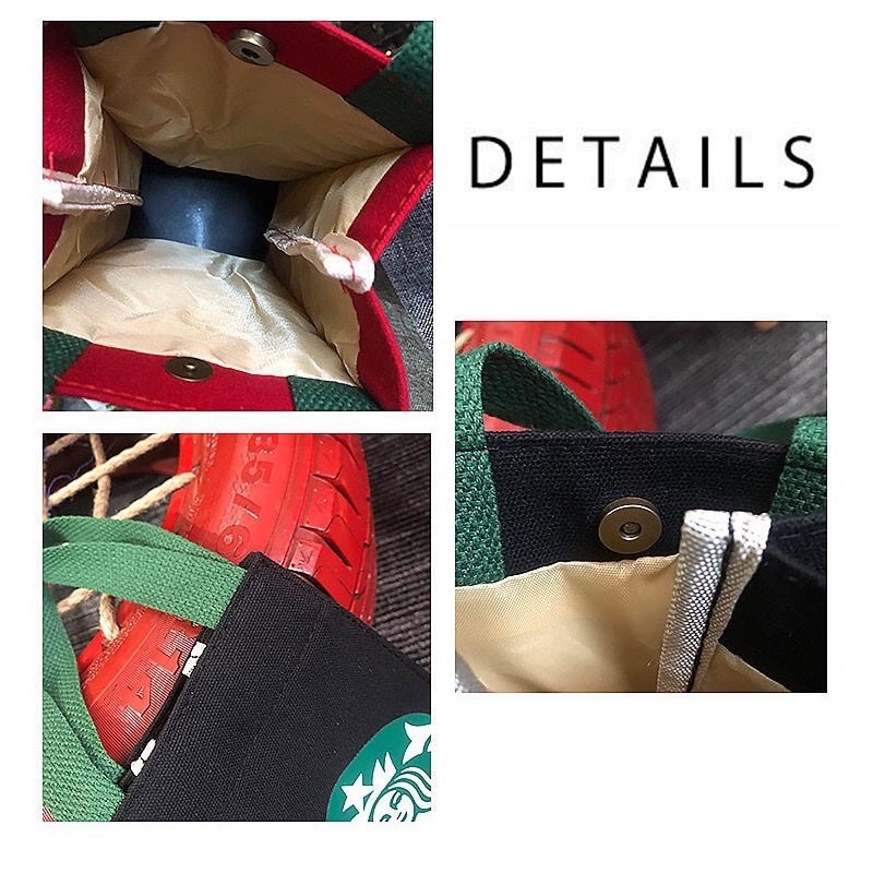 Túi vải tote Starbucks đựng bình nước bình giữ nhiệt 🌼
