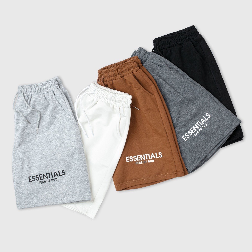 Quần Short Nam Azila In Chữ Essentials Dày Dặn Mềm Mịn Co Giãn Phong Cách Trẻ Trung Năng Động